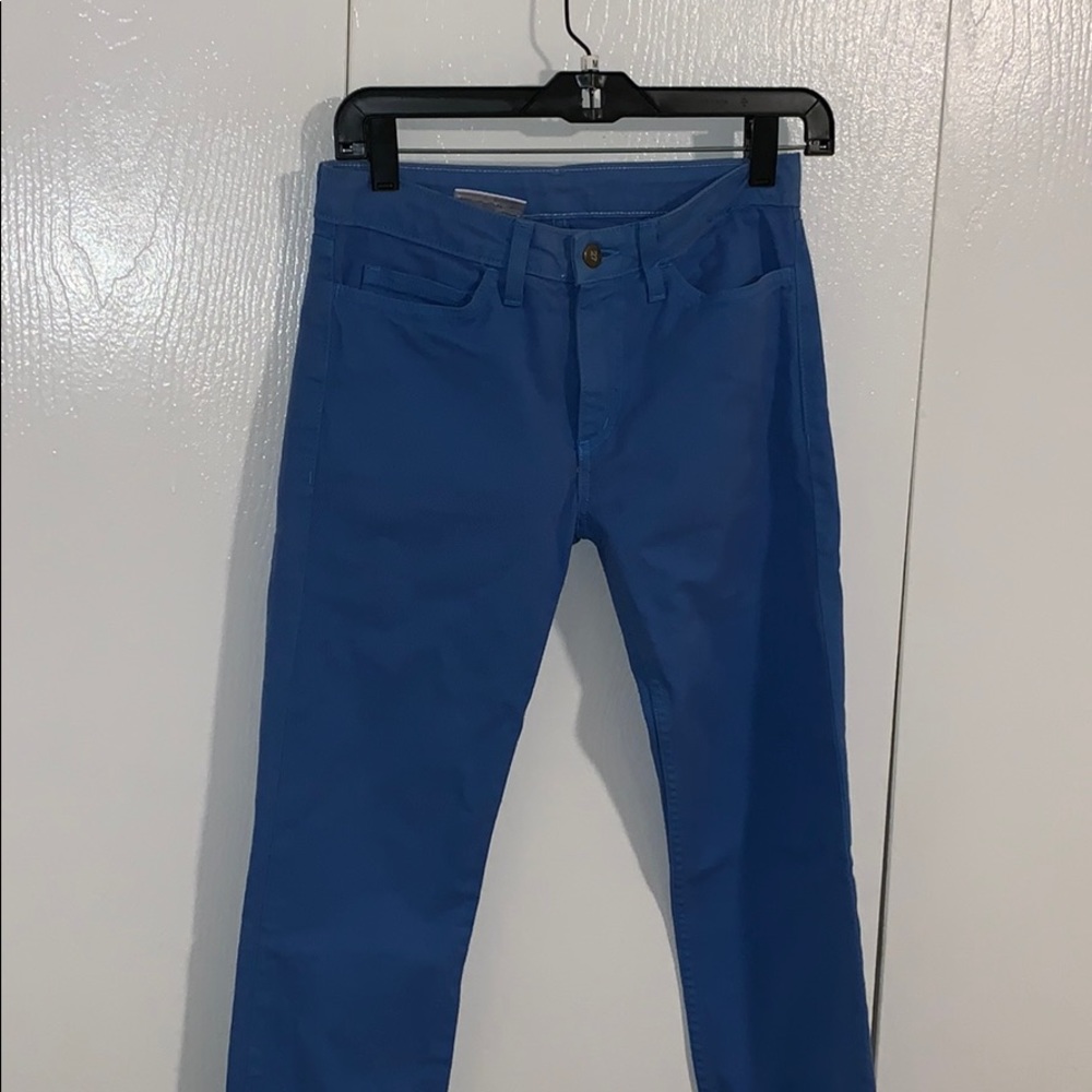 Blue cigarette leg jeans( stretch )